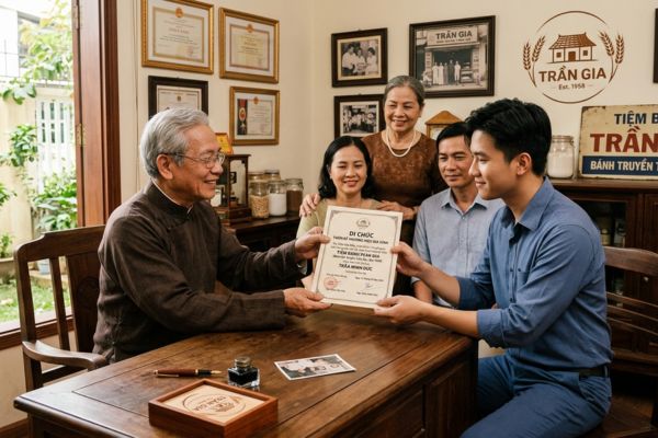 Di chúc để lại thương hiệu gia đình