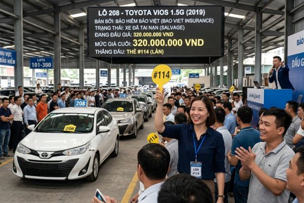 Mua xe qua đấu giá của công ty bảo hiểm