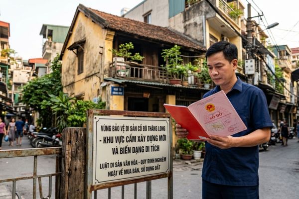 Mua nhà đất có sổ đỏ nhưng đất trong vùng bảo vệ di sản
