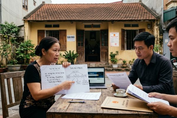 Bán nhà có tranh chấp về tên miền blog: Pháp lý