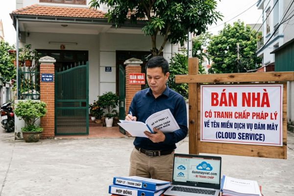 Bán nhà có tranh chấp về tên miền dịch vụ đám mây: Pháp lý