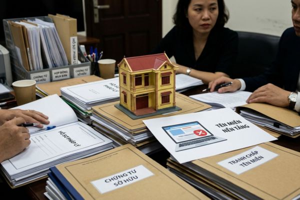 Bán nhà có tranh chấp về tên miền nền tảng: Pháp lý