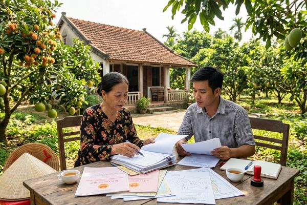 Bán nhà gắn liền với đất trồng cây lâu năm: Thủ tục chuyển mục đích sử dụng đất khi bán