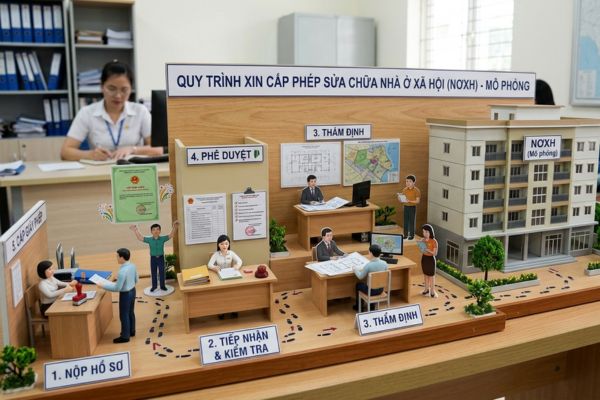 Quy trình xin cấp phép sửa chữa Nhà ở xã hội (NƠXH)