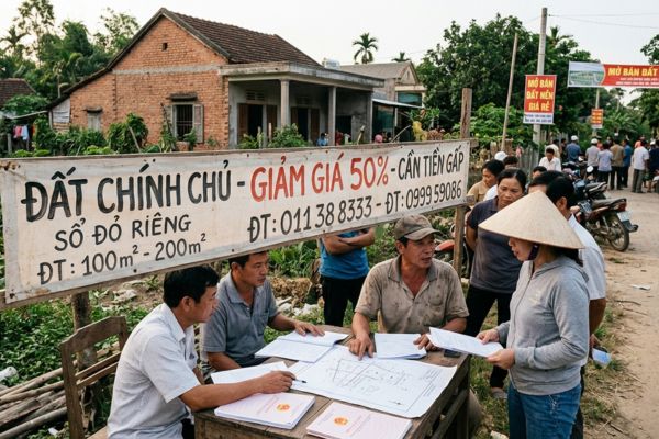 Chiêu trò "giảm giá đất 50% vì cần tiền gấp": Sự thật đằng sau là gì?