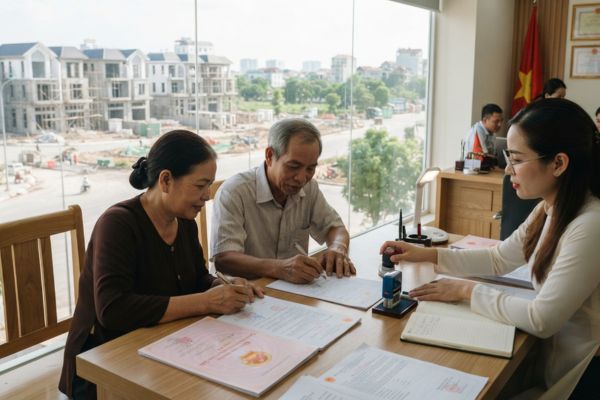 Cho tặng nhà đất trong khu đô thị mới chưa hoàn công nhà: Hướng dẫn công chứng
