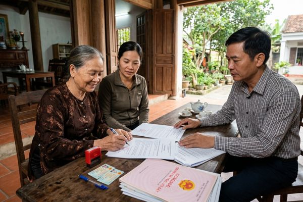 Cho tặng quyền sử dụng đất kết hợp làm hợp đồng đặt cọc mua bán tài sản khác