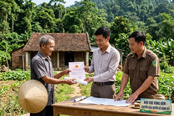 Cho tặng quyền sử dụng đất thuộc vùng đệm khu bảo tồn thiên nhiên