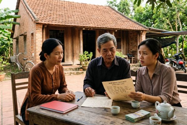 Có nên mua đất của người thân trong gia đình mà không làm công chứng?