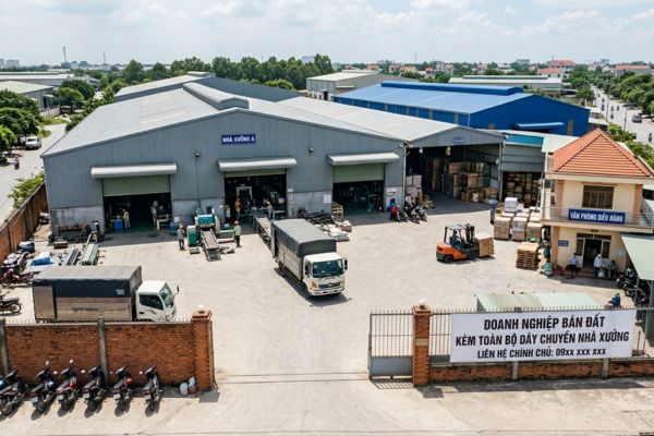 Doanh nghiệp bán đất kèm toàn bộ dây chuyền nhà xưởng