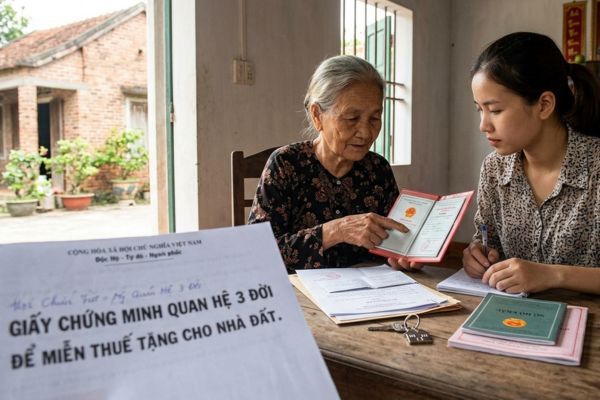 Tặng cho nhà đất cho cháu chắt: Giấy tờ chứng minh quan hệ 3 đời để miễn thuế