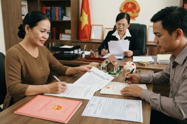 Tặng cho nhà đất có kèm nghĩa vụ thanh toán khoản nợ vay trả góp ngân hàng