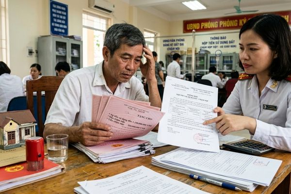 Tặng cho nhà đất dính nghĩa vụ tài chính chậm nộp tiền sử dụng đất: Rủi ro khi sang tên