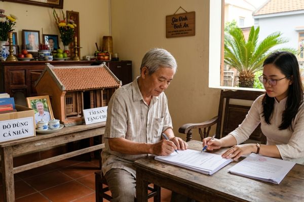 Thủ tục tặng cho tài sản đối với người sống sống độc thân, không có người thừa kế