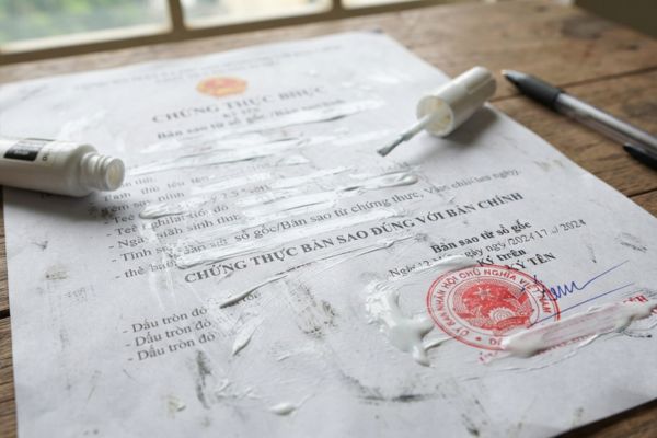 Bản sao chứng thực bị tẩy xóa bằng bút xóa có còn hiệu lực không?