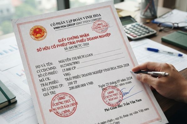 Chứng thực bản sao Giấy chứng nhận sở hữu cổ phiếu, trái phiếu doanh nghiệp