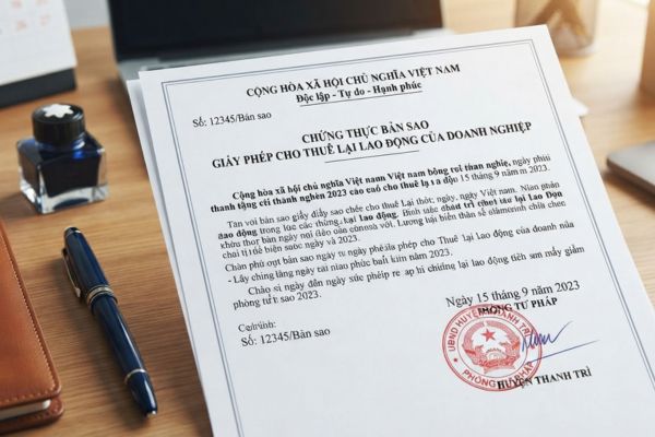 Chứng thực bản sao Giấy phép cho thuê lại lao động của doanh nghiệp