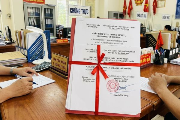 Chứng thực bản sao Giấy phép kinh doanh dịch vụ karaoke, vũ trường, PCCC