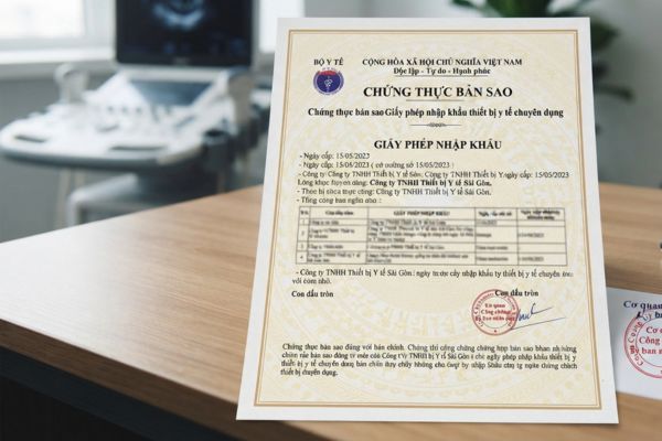 Chứng thực bản sao Giấy phép nhập khẩu thiết bị y tế chuyên dụng
