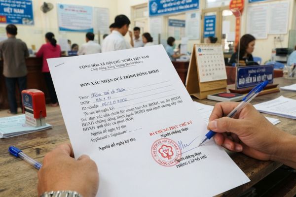 Chứng thực chữ ký trên đơn xin xác nhận quá trình đóng bảo hiểm xã hội