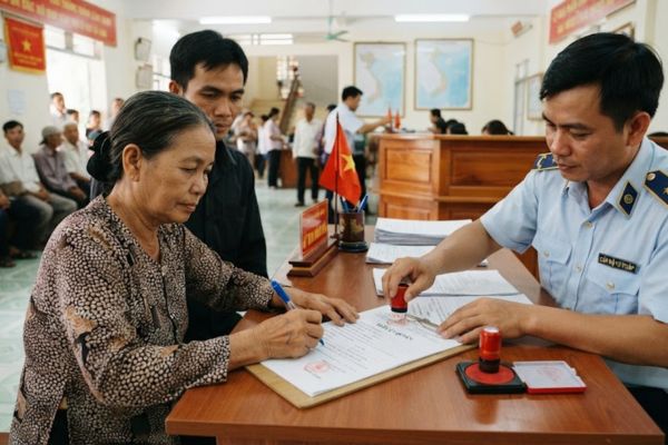 Chứng thực chữ ký trên giấy ủy quyền đại diện gia đình nhận tiền đền bù đất
