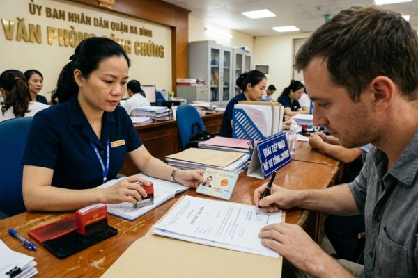 Chứng thực chữ ký trên giấy ủy quyền làm thủ tục cấp Thẻ tạm trú cho người nước ngoài