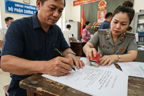 Chứng thực chữ ký trên giấy ủy quyền nộp phạt vi phạm trật tự đô thị