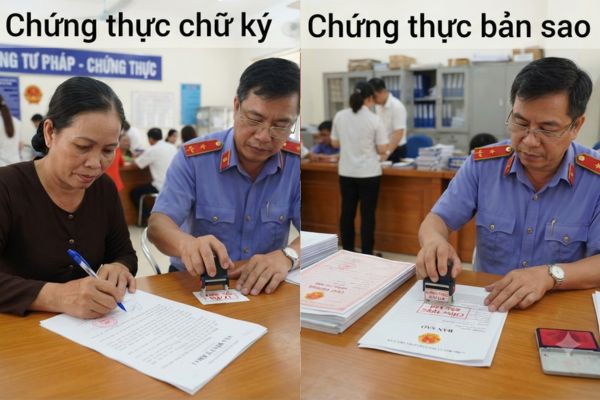 Điểm khác biệt giữa chứng thực chữ ký và chứng thực bản sao