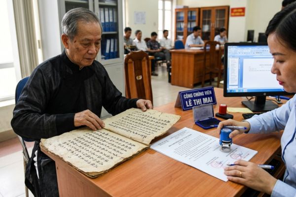 Lập bản sao chứng thực từ bản chính tiếng Nôm, tiếng Hán cổ tại VPCC