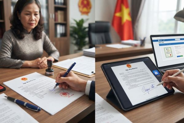 Phân biệt chữ ký tươi và chữ ký điện tử trong quy trình chứng thực chữ ký