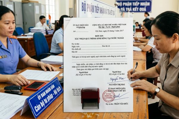 Chứng thực chữ ký trên đơn xin xác nhận quá trình sinh sống tại nước ngoài