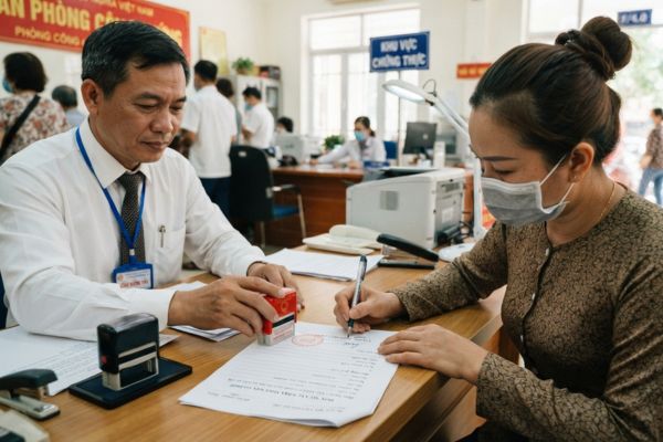 Chứng thực chữ ký trên đơn xin xác nhận tình trạng xe cơ giới