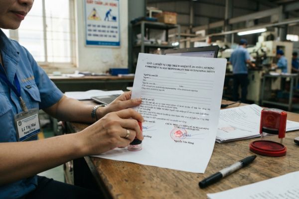 Chứng thực chữ ký trên giấy cam kết tự chịu trách nhiệm về an toàn lao động