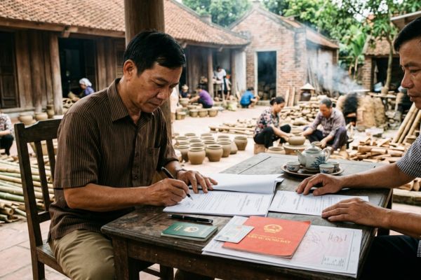 Hợp đồng chuyển nhượng đất thổ cư tại các khu vực làng nghề truyền thống